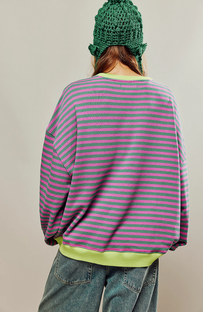 Kvinnors Avslappnad Tröja Mjuk Textil-6