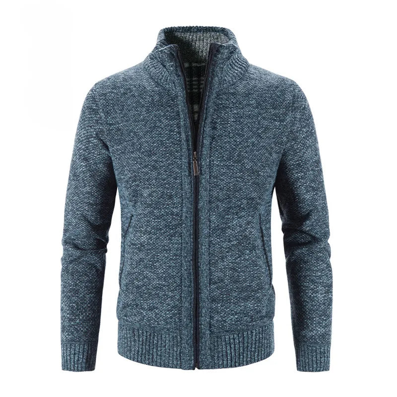 Herr Slimfit Stickad Väst För Höstmode-5