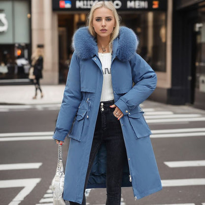 Variant image for Vinterparkas Dam Avtagbar Inre Jacka i Bomull med Konstgjord Pälskrage-5