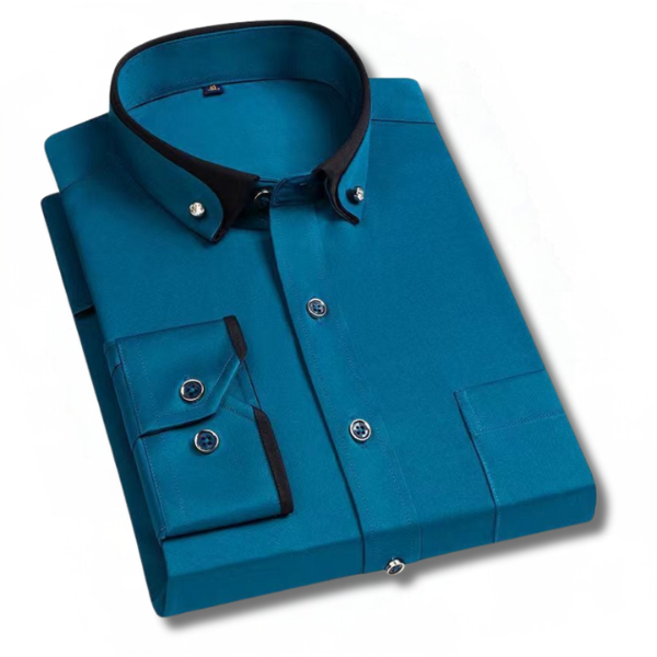 Variant image for Herrskjorta Långa Ärmar Formell Högkvalitativ Bomull Polyester-43