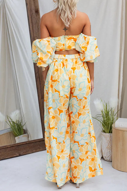 Dam Off Shoulder Topp Puffärmad Bomull Polyester Festtoppar-4