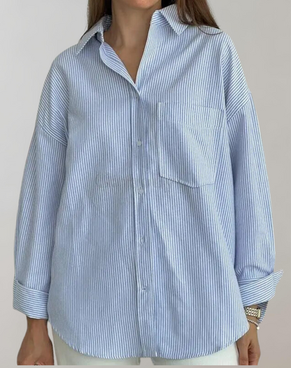 Variant image for Dam Blus Vintage Stil Reverseringskrage Polyester-2