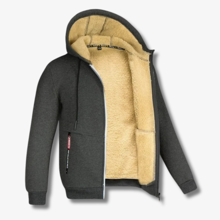 Hoodie Män Mjuk Fleece Modern Design-1
