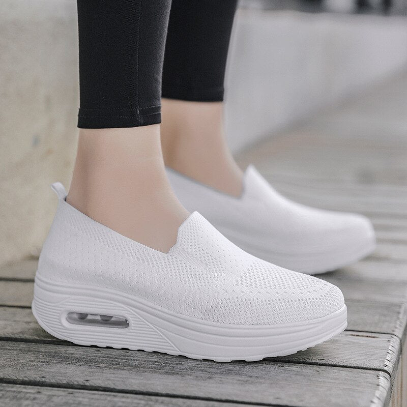 Dam Sneakers Ortopedisk Design Andningsbart Material-5