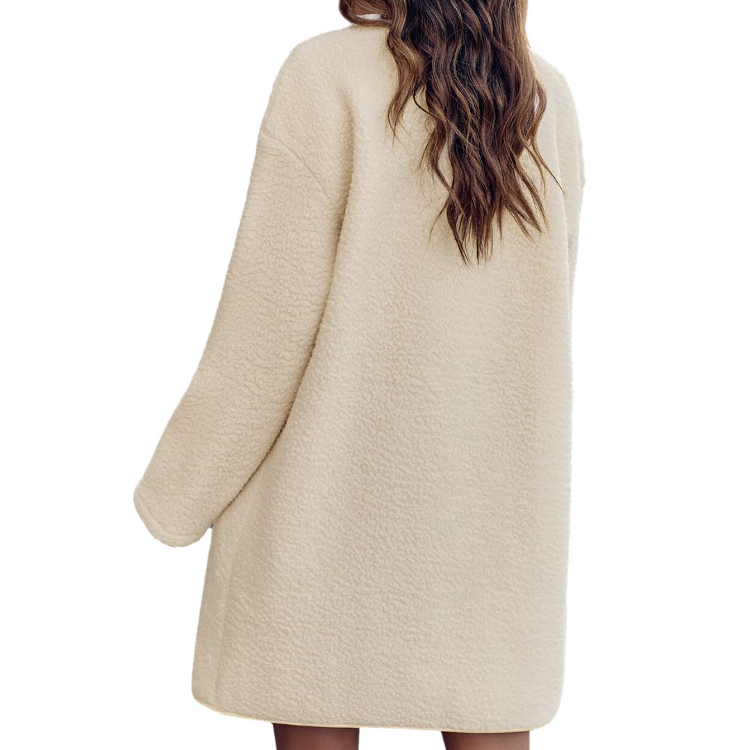 Lång Kofta Dam Stickad Mjuk för Vardagsbruk och Formella Tillfällen-4