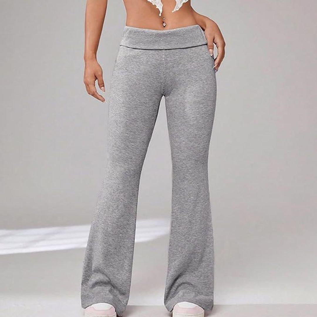 Variant image for Kvinnors Flarebyxor Vikbart Midjeband Mjuk Elastisk Blend-4