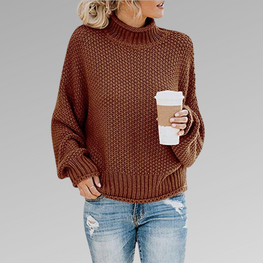 Dam Stickad Tröja Klassisk Högkvalitativ Akryl-1