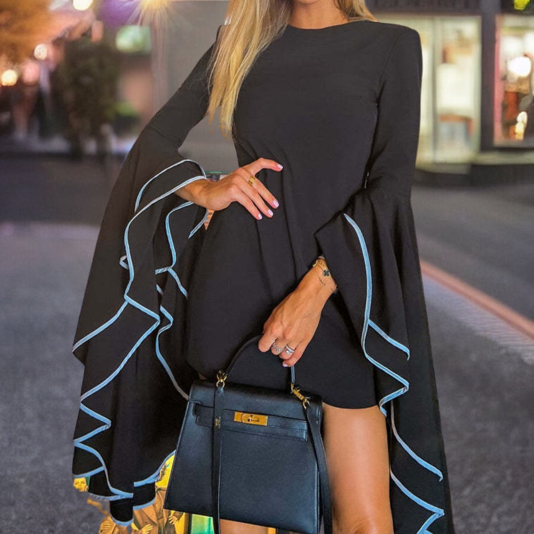 Kvinnors Klänning Med Ärmar Modern Design Högkvalitativt Tyg-2