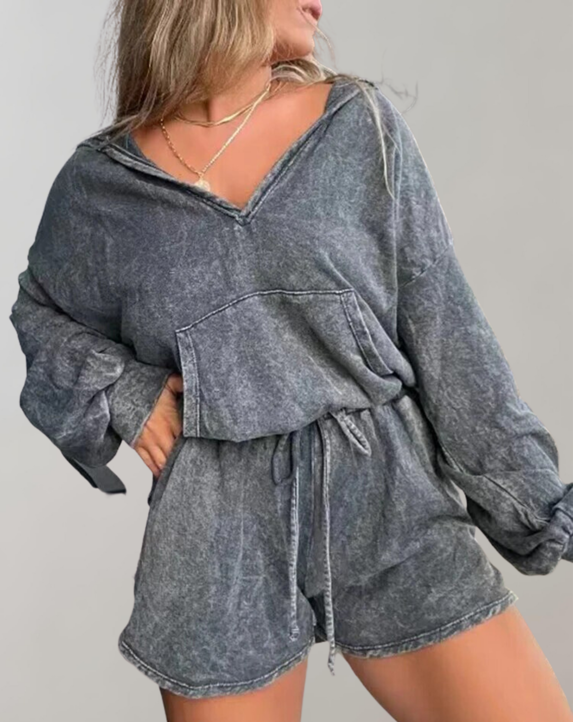 Dam Jumpsuit Vintage Bomull Avslappnad Passform-5