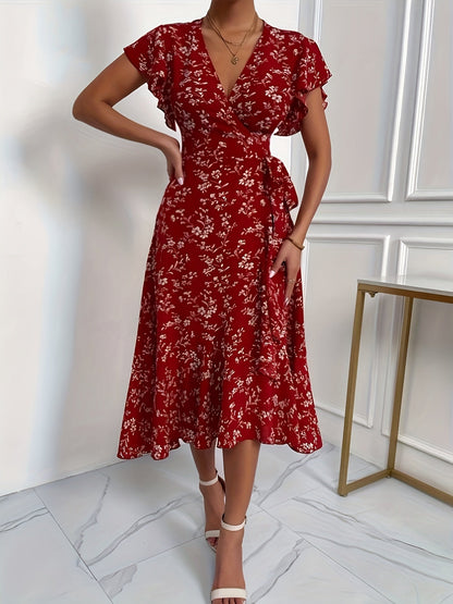 Kvinna Delad Klänning Mångsidig Design Högkvalitativa Tyger 3