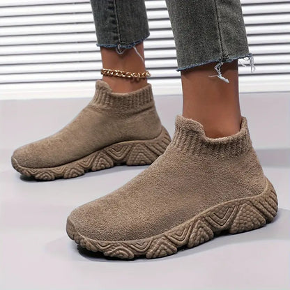 Kvinnors Löpskor Med Fleecefoder Och Andningsstruktur Lätta Material-2
