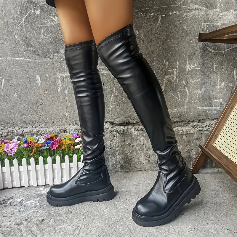 Variant image for Dam Plattformsstövlar Bekväm Design Hållbart Material-1