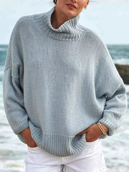 Dam Tröja Hög Krage Modern Design 100% Akryl-2