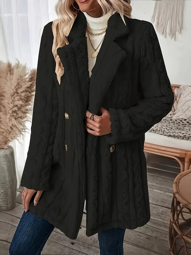 Damjacka Dubbelsidig Fleece Avslappnad Passform-5