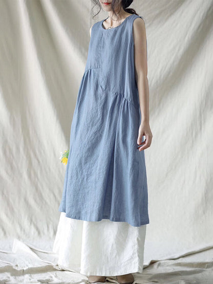 Variant image for Dam Klänning Midi Rundad Utringning Mjuk Bomull-17