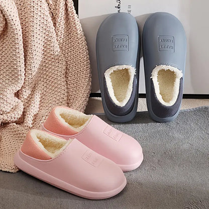 Dam Tofflor Plysch Bekväma och Varma Slip-On Design-2