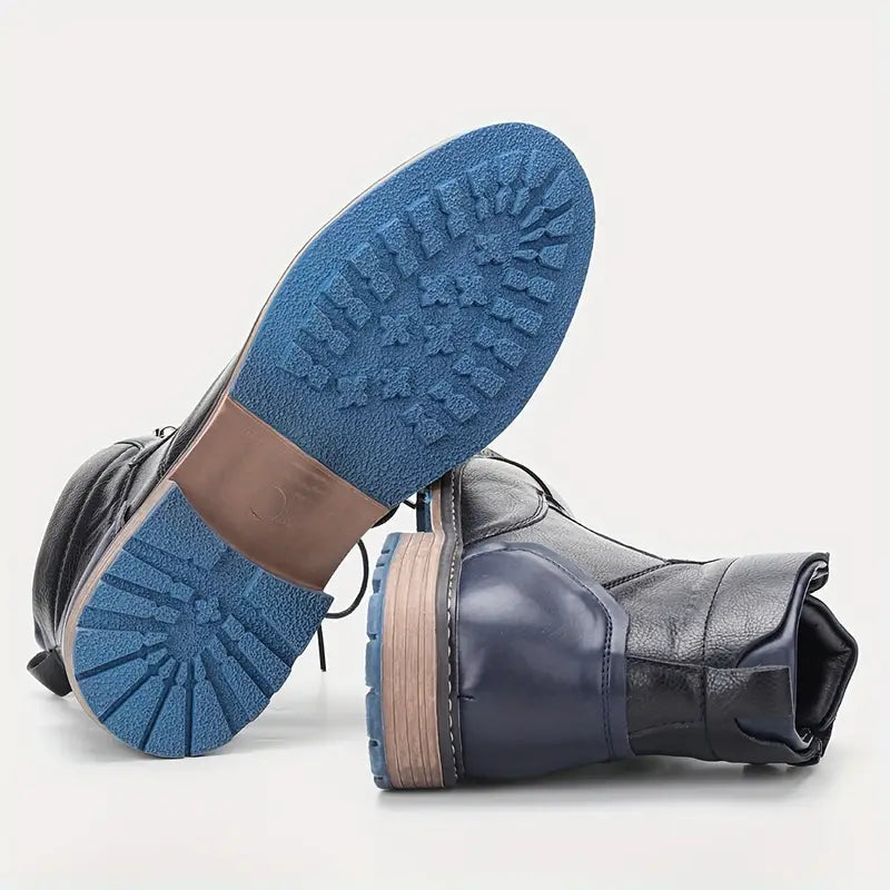 Herr Stövlar Robust Läder Högkvalitativ Design-5