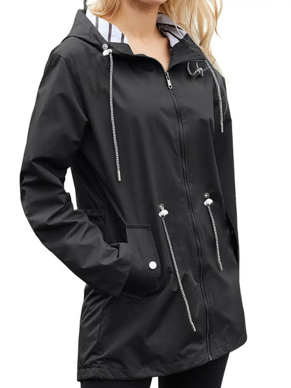 Damjacka Zip-Up med Foder för Kalla Höst- och Vinterdagar-4