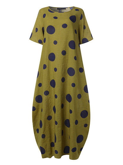 Variant image for Maxiklänning Dam Bohemisk Lång Bomull Rayon för Sommar-1