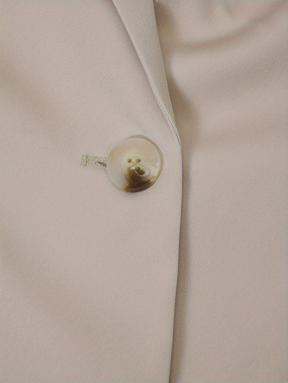 Dam Blazer Reversibel Krage 100% Polyester Casual Lång Ärmar-5