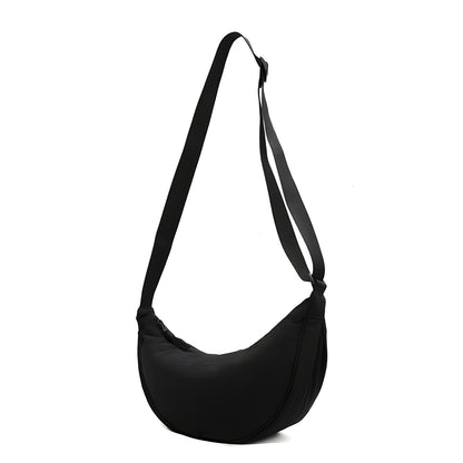 Kvinnors Crossbody Väska Halvmåneformad Nylon Justerbar Axelrem 8