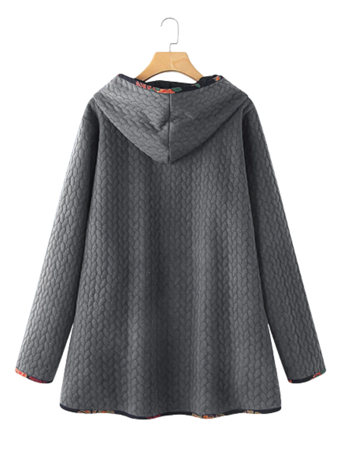 Dam Vinterjacka Avslappnad Polyester med Funktionella Fickor 2