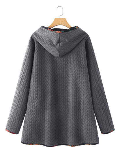 Dam Vinterjacka Avslappnad Polyester med Funktionella Fickor 2