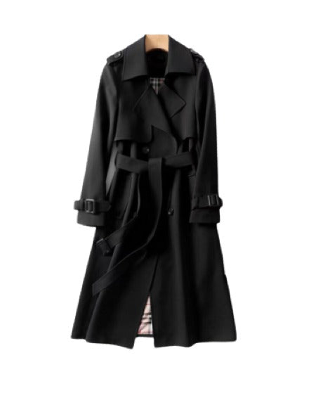 Kvinno Kappa Lång Klassisk Design Polyester Ull 7