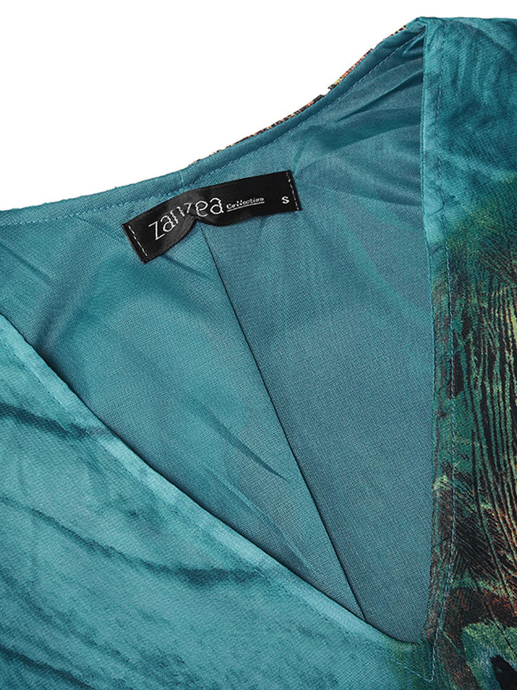 Maxiklänning Dam Bohemisk Lång Polyester för Sommar-4