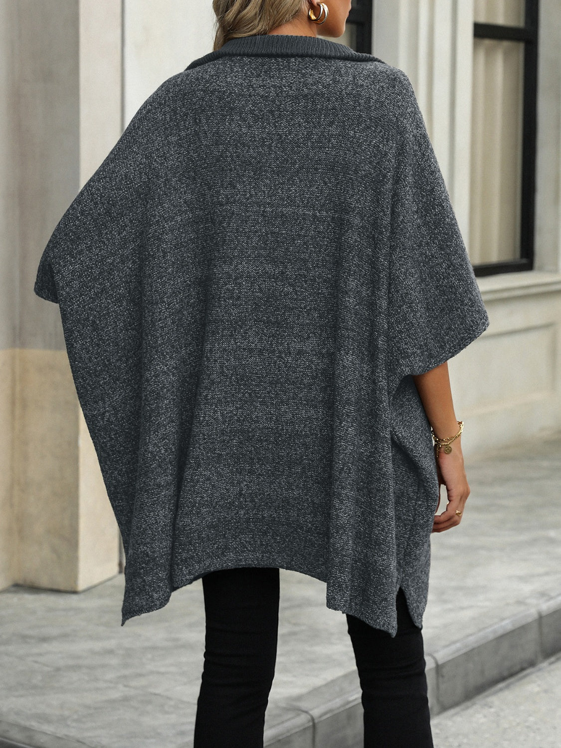 Herr Tröja Halv Sömntröja Kvarter-Zip Mjuk Fleece 4