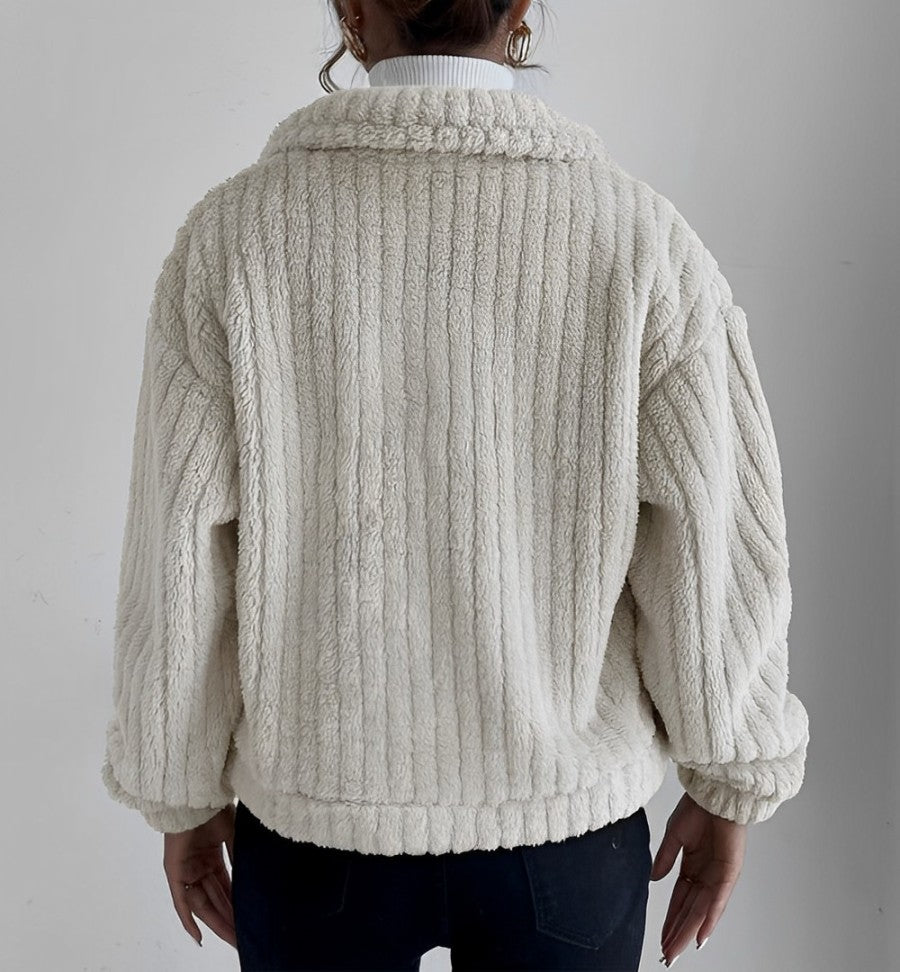 Dam Sammetjacka Elegant Höstdesign Mjuk Sammet-2