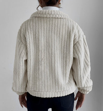 Dam Sammetjacka Elegant Höstdesign Mjuk Sammet-2