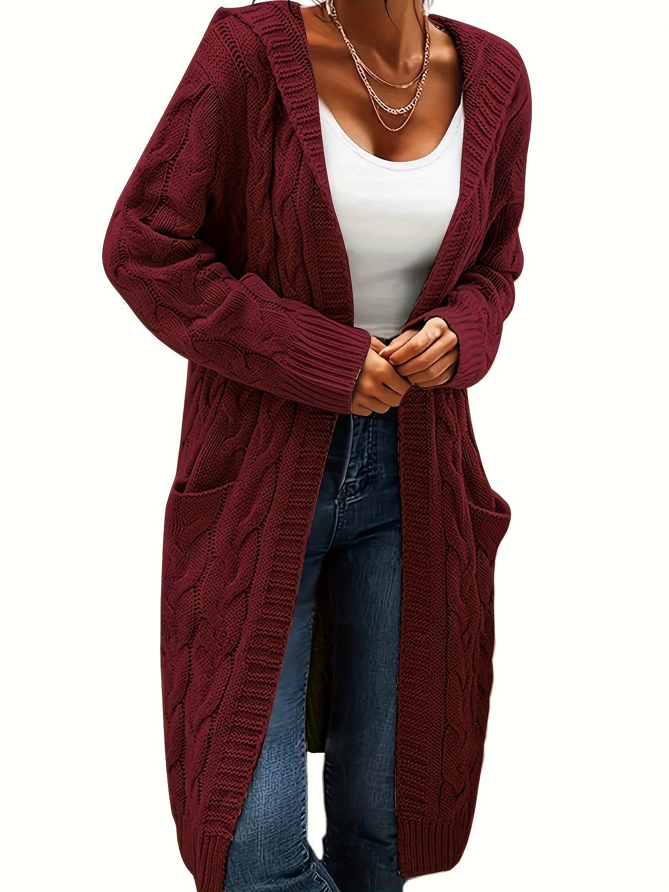Variant image for Vinterjacka Dam Avslappnad Polyester Med Fickor-56