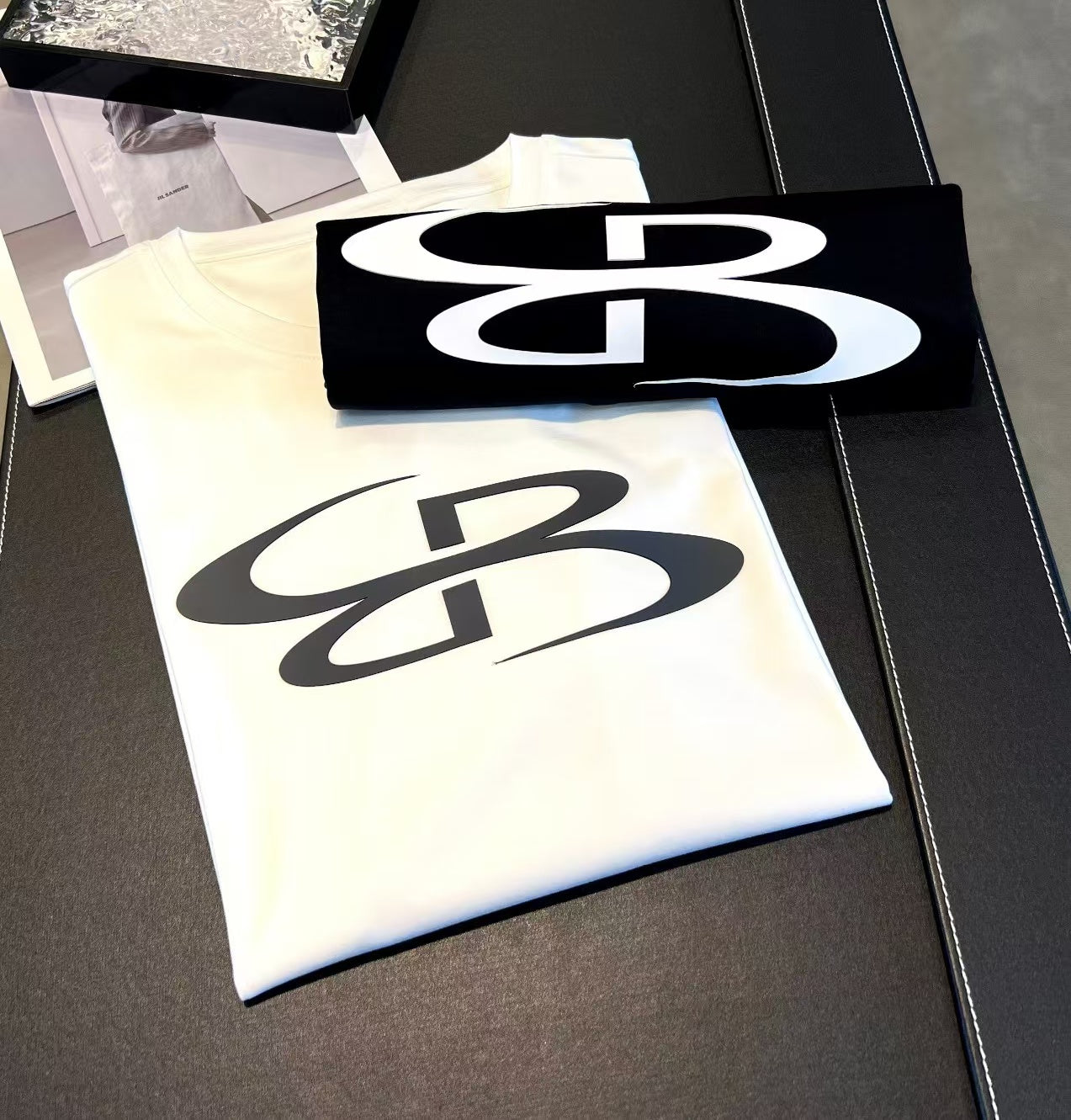 Herr Långärmad T-shirt Geometrisk Mönster Mjuk Bomull-4