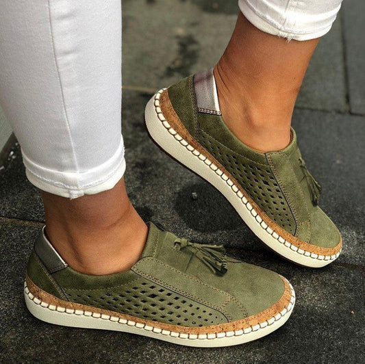 Dam Sneakers Andningsbara Komfort Syntetiska Fibrer 1