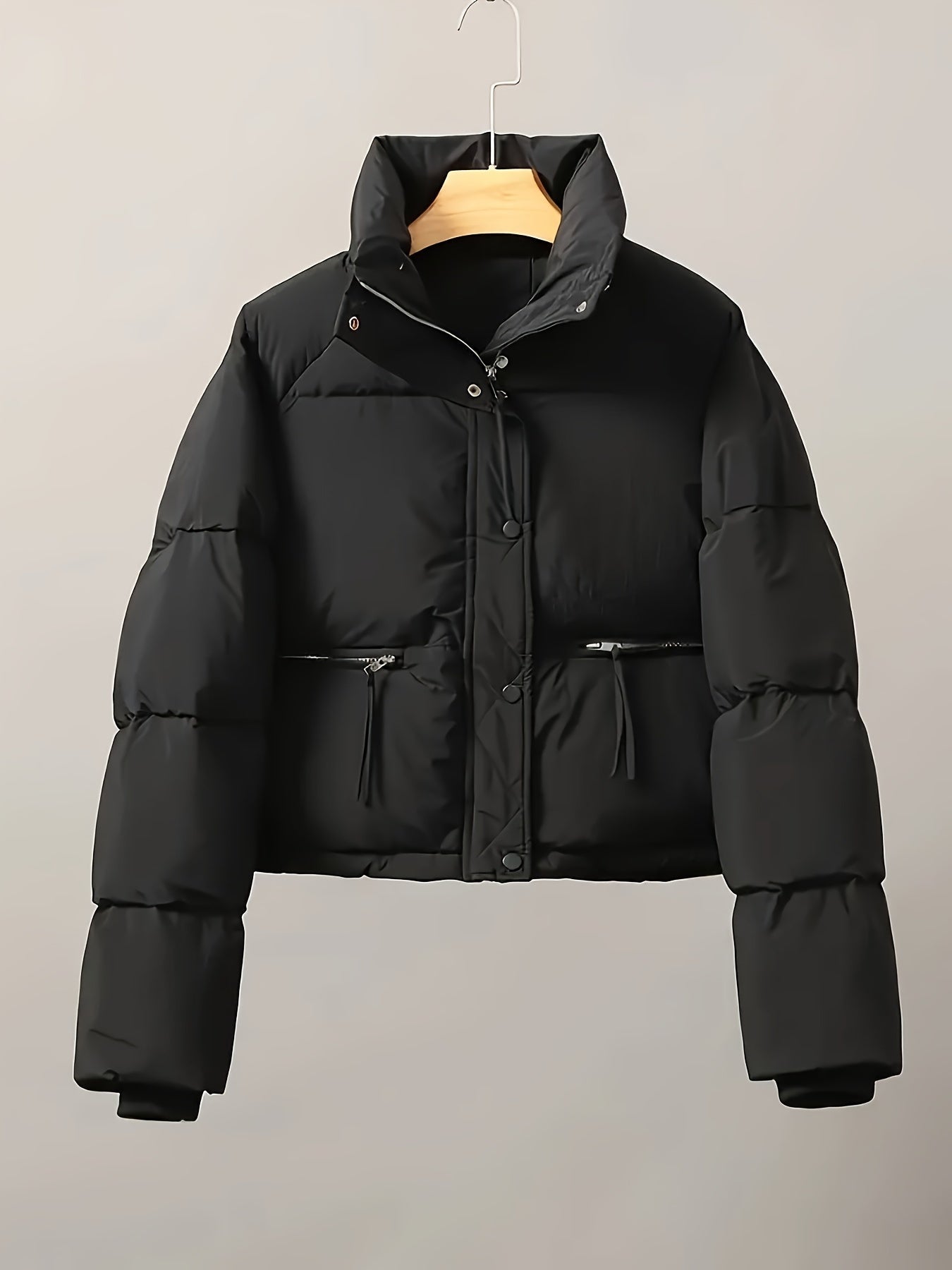 Dam Kort Vinterjacka Casual Polyester-2