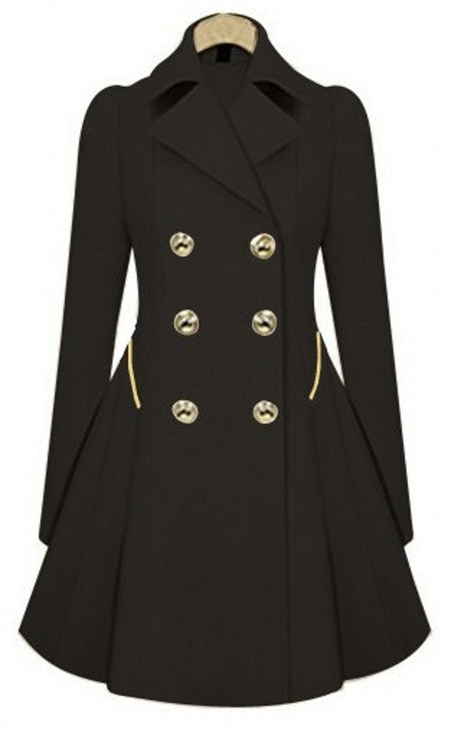 Dam Trenchcoat Klassisk Stil Polyester Högkvalitativ och Mångsidig-3