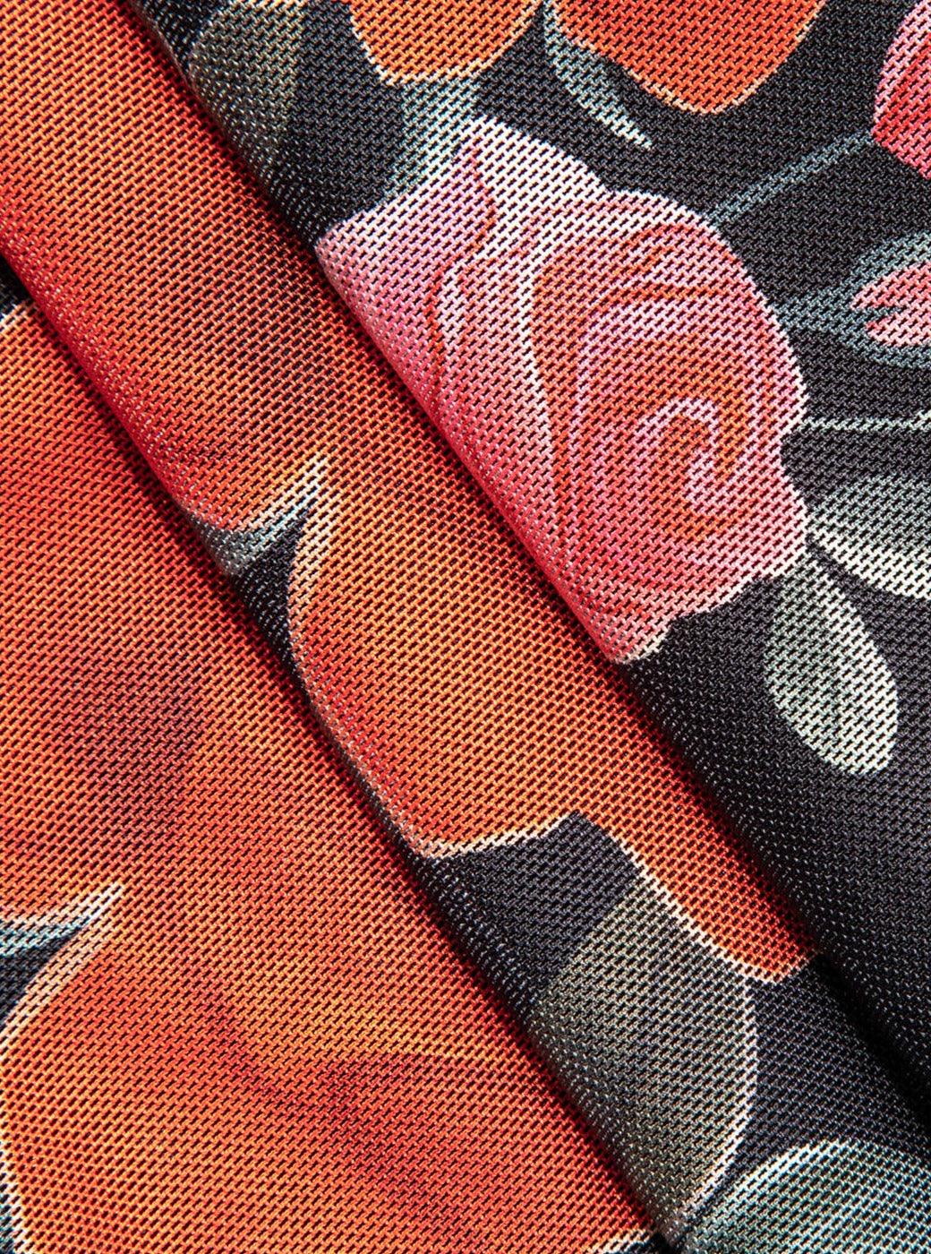 Dam Maxiklänning Blommig Satin Lång Ärm-5