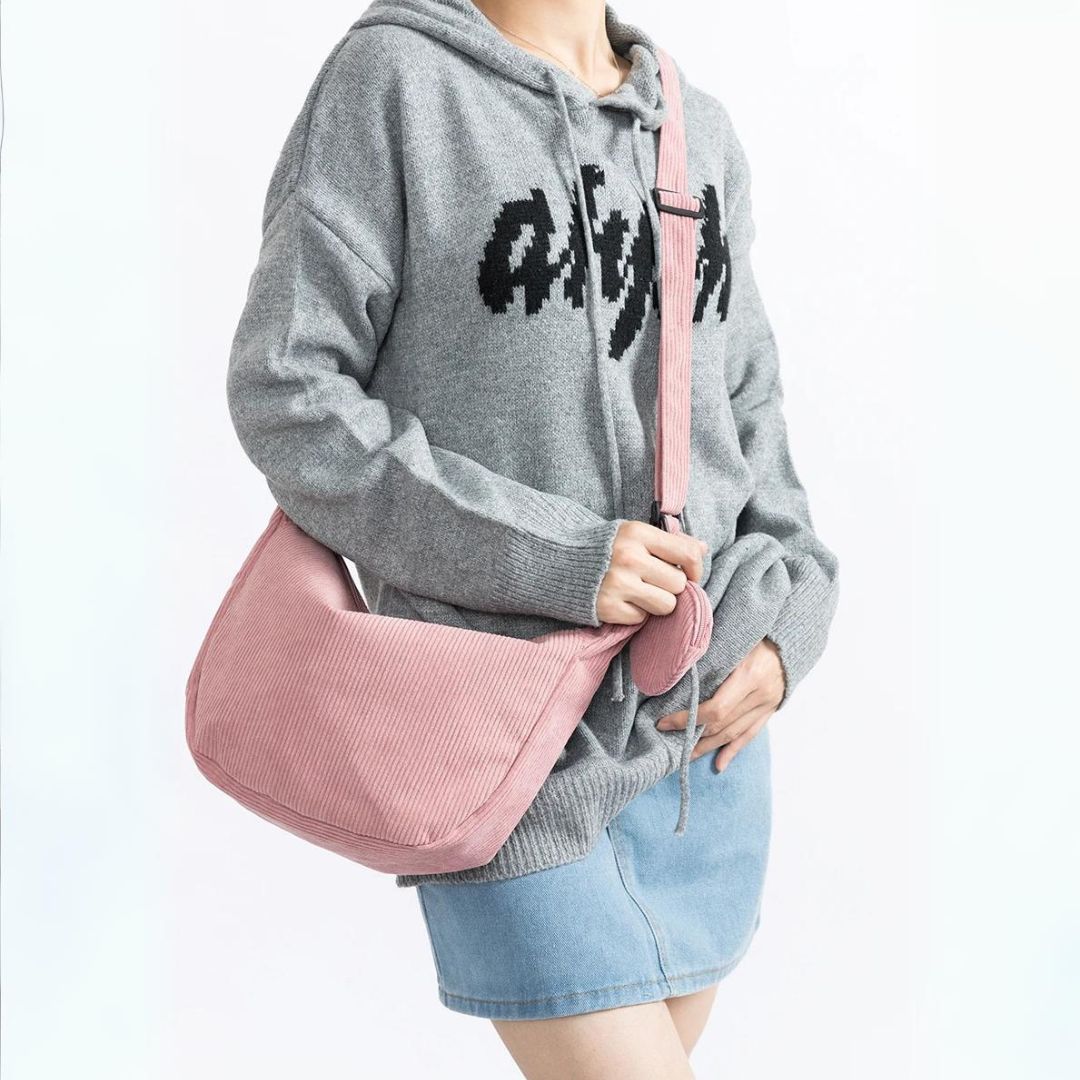 Dam Axelväska Modern Design Kordtyg Justerbar Axelrem-2