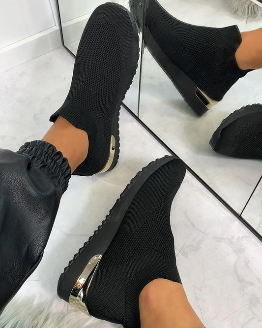 Dam Sneakers Luftiga Design Syntetmaterial-1