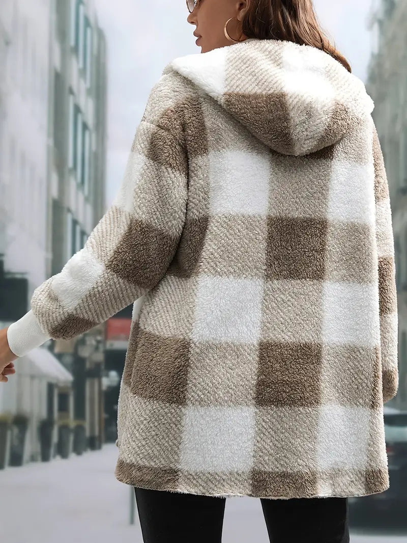 Dam Kappa Teddy Foder med Huva för Vinterbruk-2