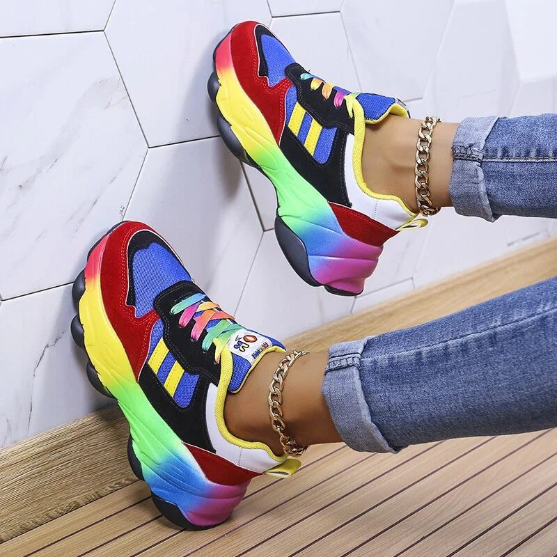Unisex Sneakers i Syntetiskt Material – Modern Design för Komfort och Stil, Finns i Storlekar 36-45 2