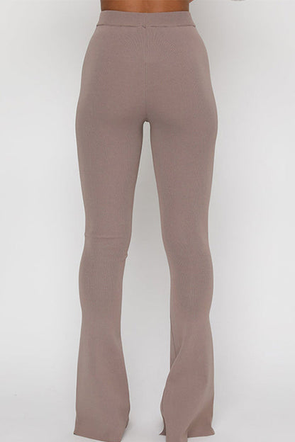 Kostymbyxor Dam Hög Midja med Slits Bomull och Polyester-2