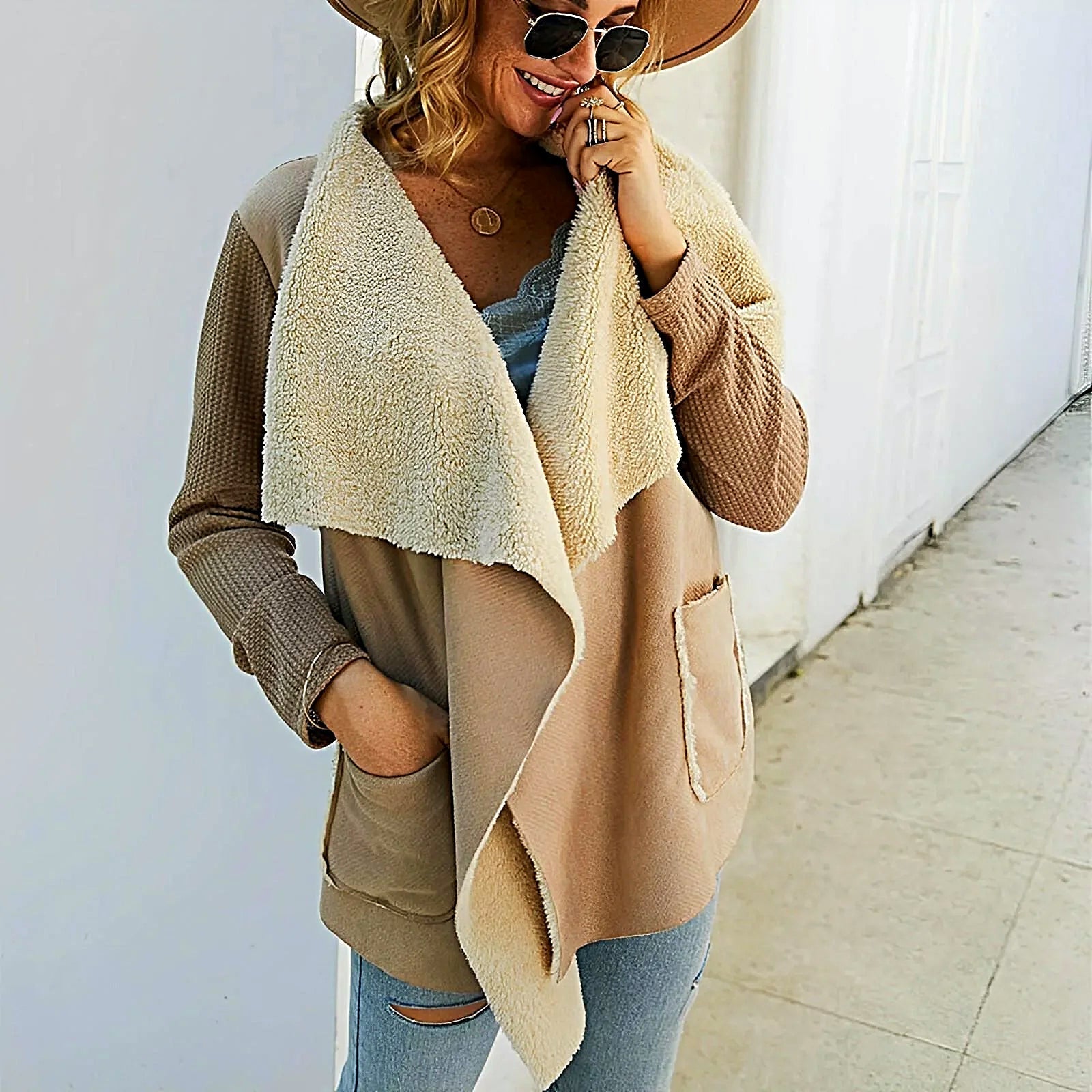 Kvinnors Våfflarock Asymmetrisk Mjuk Textil 2