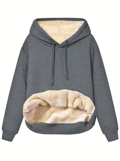 Huvtröja Herr Justerbar Huva Känguruväska 100% Bomull-3