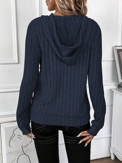 Dam Hoodie Rippad Design 100% Bomull 3