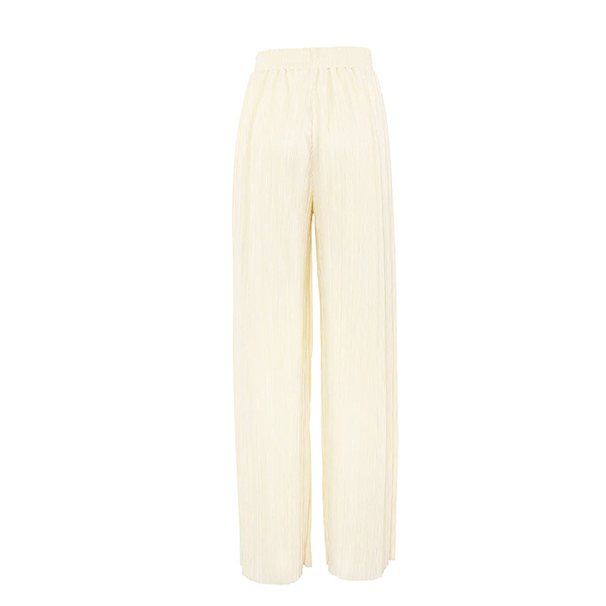 Dam Byxor Plisserade Vida Ben med Resår i Midjan Polyester Snygga Byxor-5