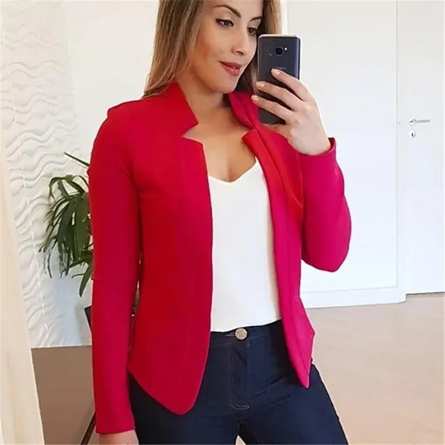 Kvinnors Blazer Avslappnad Linne 3