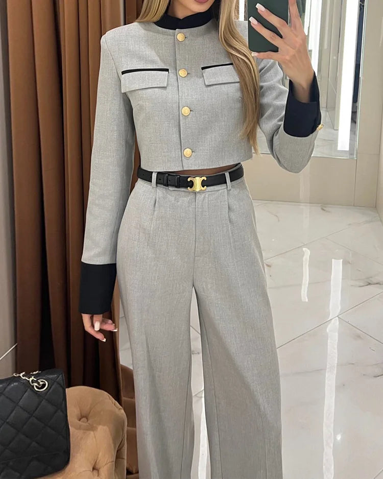 Variant image for Dam Fritidsbyxor Elegant Mjuk Bomull med Elastiska Manschetter-1