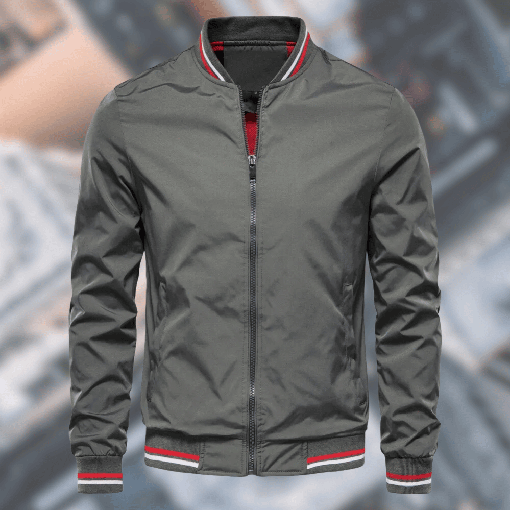 Herrjacka Bomberstil Modern Polyester och Bomull-4